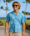 Kapalua Short Sleeves Hawaiian Aloha Shirt Light Sky Blue