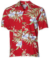 Short Sleeves Pali Orchid Hawaii Island Rayon Shirt