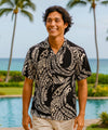 Polynesian Tatoo Rayon Hawaiian Shirt Black