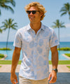 Men's Tropical Wrinkle-Free Aloha Shirt White