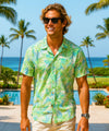 Maui Palms Men's Breeze Aloha Shirt White
