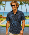 Wrinkle-Free Poly Spandex Men Shirt Black