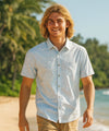 Resort Button-Up Aloha Shirt Light Blue