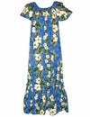 Kalea Hibiscus Long Muumuu Hawaiian Dress