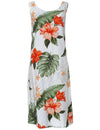 Hibiscus Knee Length Bias Sleeveless Dress