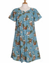 Lanai Pineapple Cotton Short Muumuu Dress