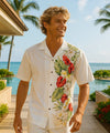 Kaeo Side Panel Aloha Men's Shirt White