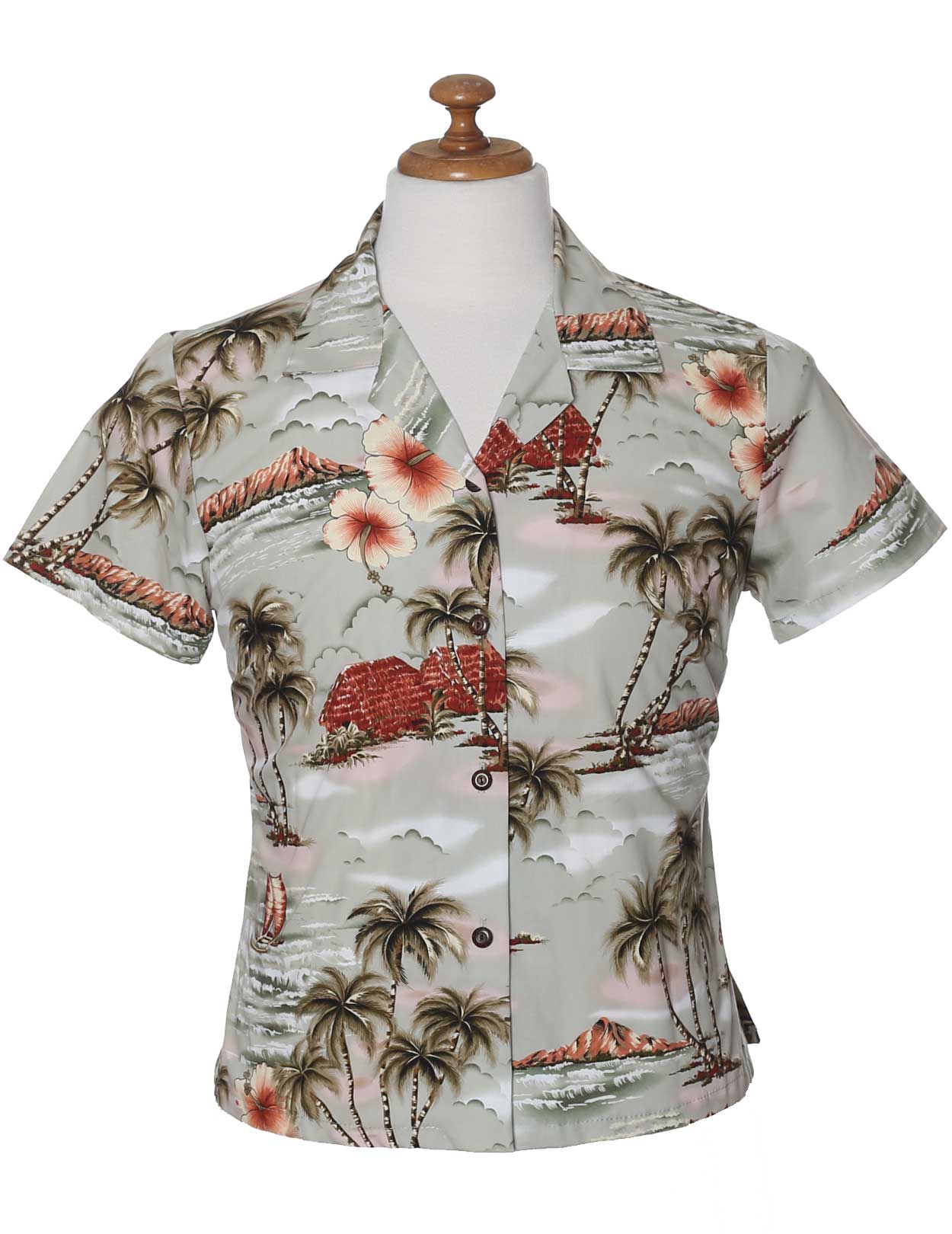 Kahuku Fitted Cotton Hawaiian Blouse