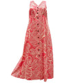 Rayon taro Leaf Long Hawaiian Dress