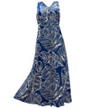 Rayon taro Leaf Long Hawaiian Dress