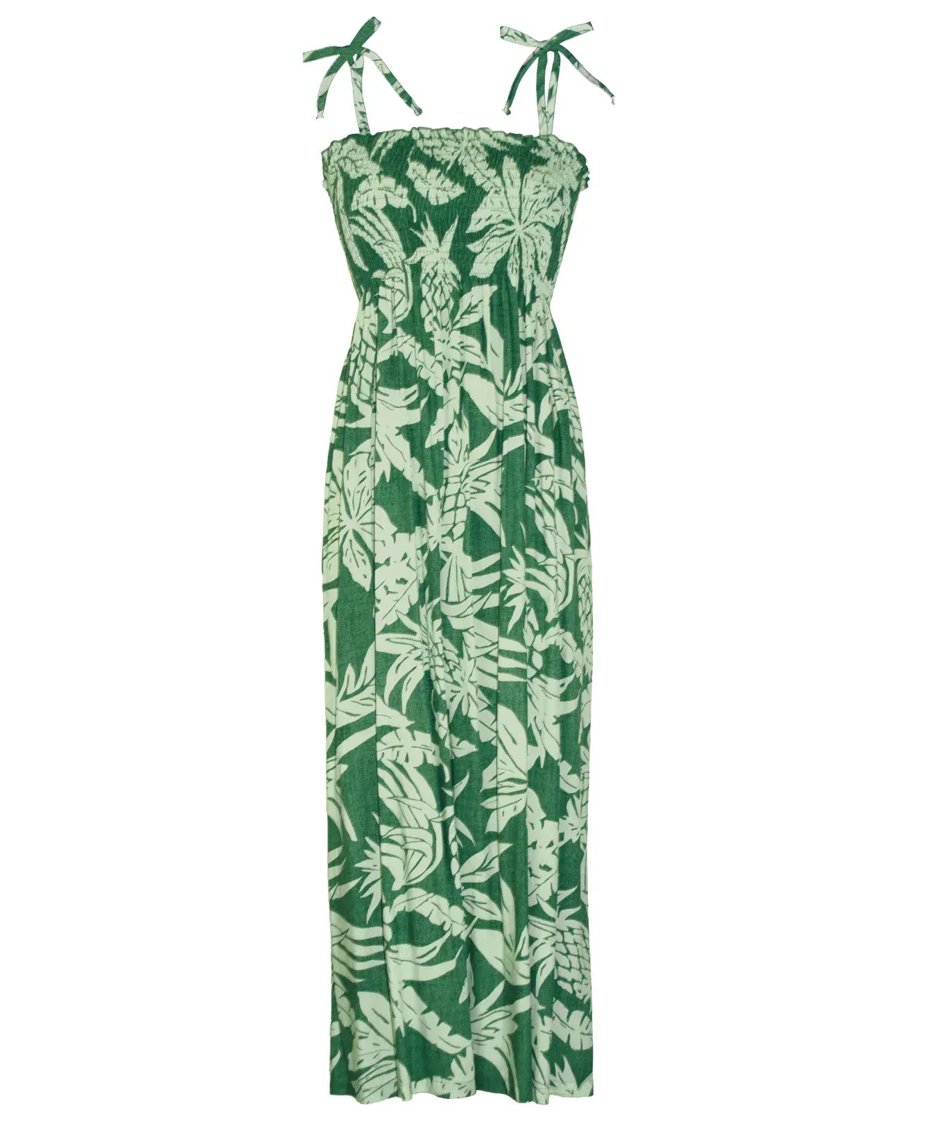 Long Length Smock Tube Top Pineapple Dress