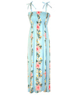 Long Tube Top Smock Maxi Hawaiian Dress