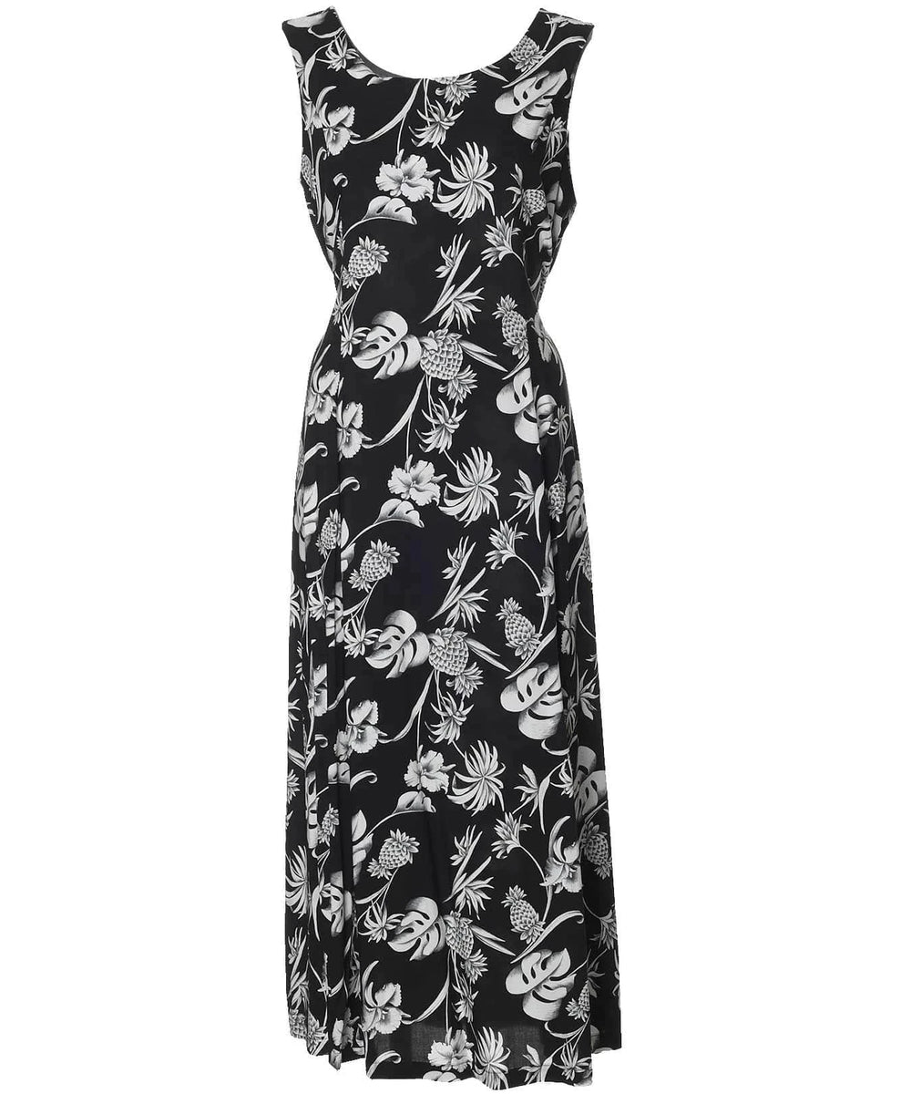Short Rayon Hawaiian Dress with Scarf Hem main image 1