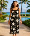 Maka Nani Tank Top Long Hawaiian Dress Black