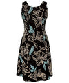 Rayon Hibiscus Midi Hawaiian Dress