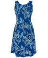 Rayon Hibiscus Midi Hawaiian Dress