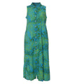 Full-Length Maxi Shirt Collar Rayon Dress Full Length Dress