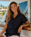 Monstera Hibiscus Camp Women's Hawaiian Shirt