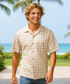 Khaki Palaka Hawaiian Paniolo Men's Shirt Khaki