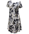Monstera Cap Sleeves Hawaiian Dress