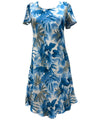 Monstera Cap Sleeves Hawaiian Dress