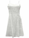 Bamboo Short Spaghetti Straps White Dress