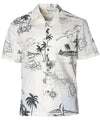 Hawaiian Islands Map Poly Cotton Hawaiian Shirt