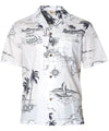 Hawaiian Islands Map Poly Cotton Hawaiian Shirt