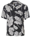 Black Rayon Taro Relax Fit Men's Aloha Shirt