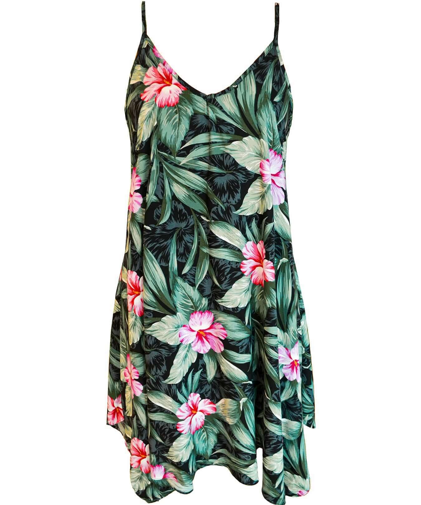 Pua Rayon Short Dress with Scarf Hem