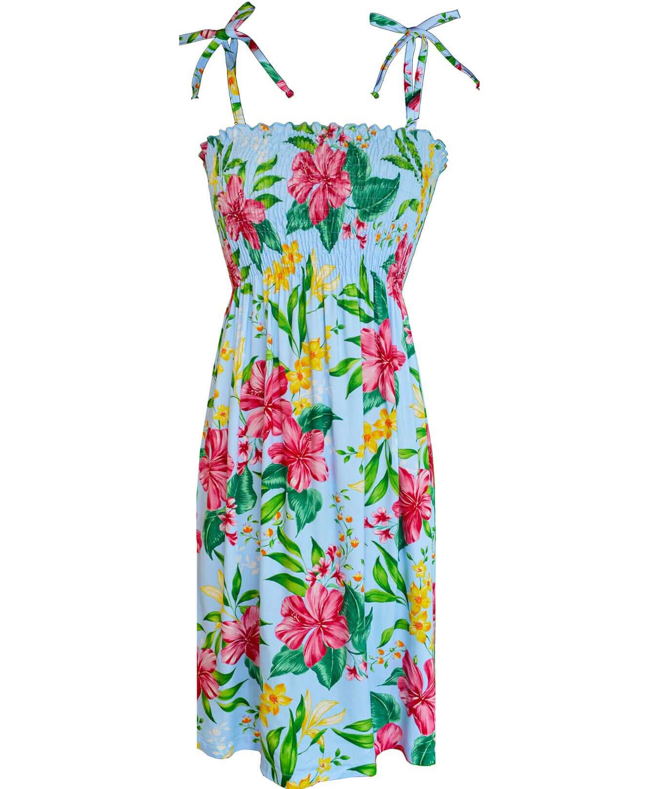 Kahanuola Smock Short Tropical Dress