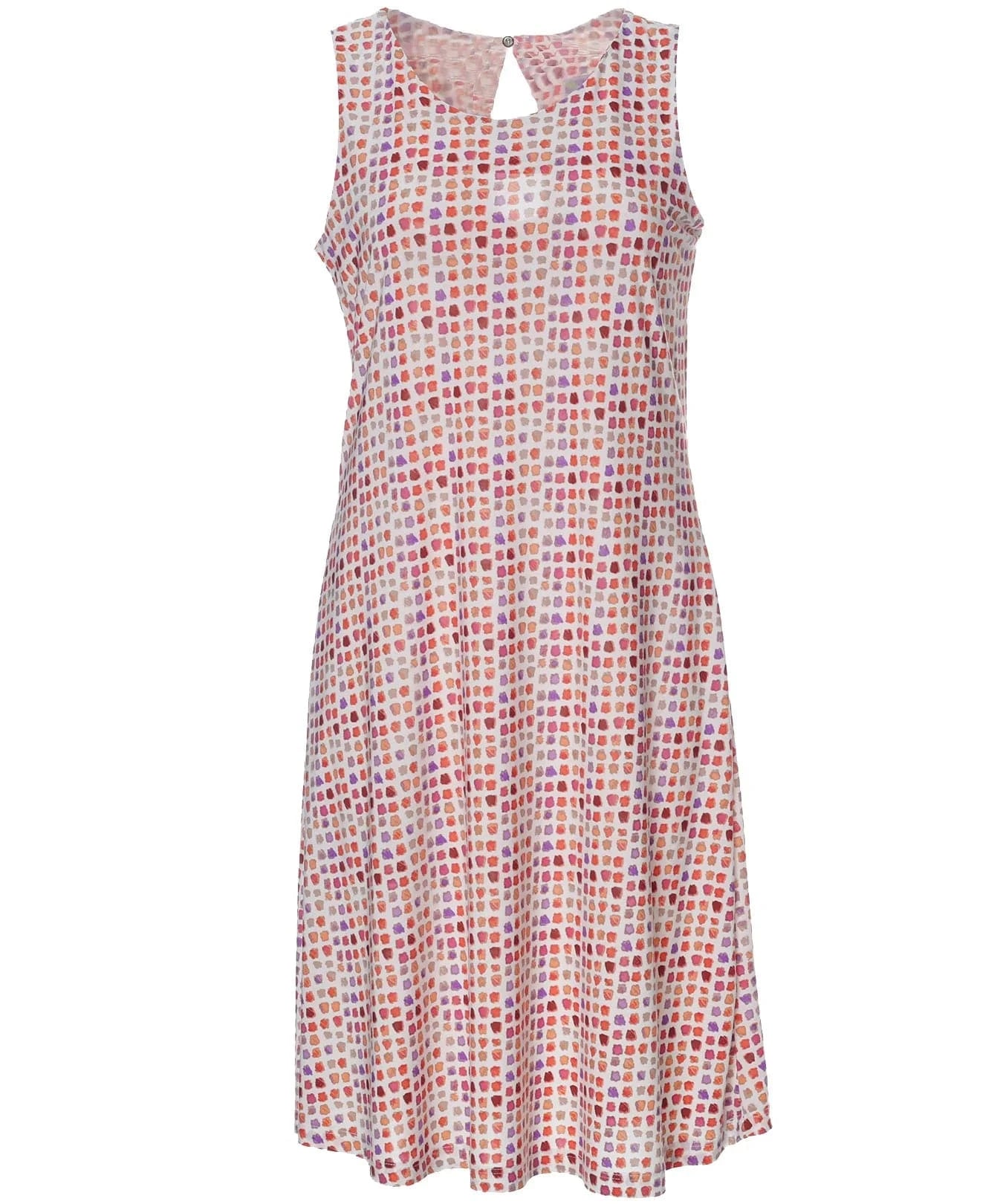 Short Knit Poly Spandex Hawaiian Dress
