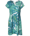 Paradise Poly Spandex Short Hawaiian Dress Knee Length Dress