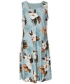 Short Tank Hibiscus Rayon Dress