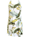 Rayon Back Cutout Hawaiian Floral Dress