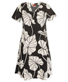 Taro Leave Short Sleeves Easy Pullover Style Hawaiian Dress Short Sleeves Dress