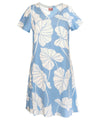 Taro Leave Short Sleeves Easy Pullover Style Hawaiian Dress Short Sleeves Dress