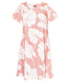 Taro Leave Short Sleeves Easy Pullover Style Hawaiian Dress Short Sleeves Dress