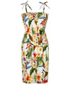 Tropical Spaghetti Strap Knee Length Tube Top Dress
