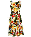 Birds of Paradise Tropical Rayon Midi Dress