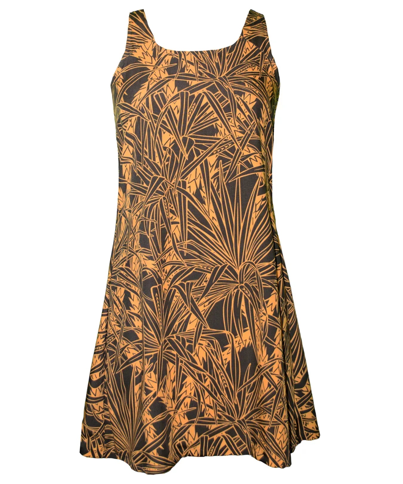 Short Back Cutout A-Line Hawaiian Dress