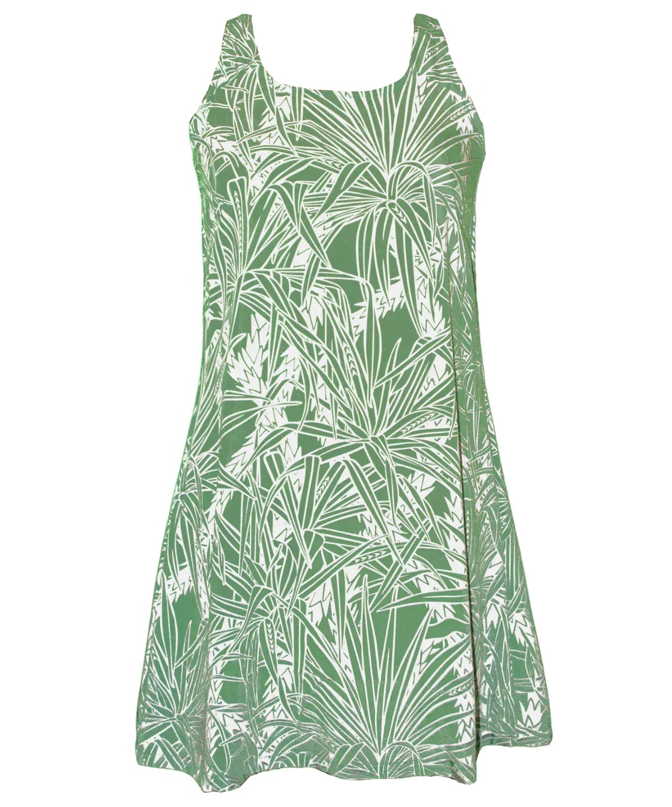 Short Back Cutout A-Line Hawaiian Dress