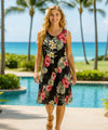 Relax Fit Short Hawaiian Dress Black
