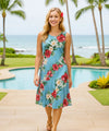 Relax Fit Short Hawaiian Dress Ocean Blue
