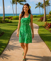 Tropical Paradise Short Hawaiian Dress Green