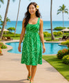 Tropical Paradise Short Hawaiian Dress Green