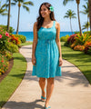 Tropical Paradise Short Hawaiian Dress Slate