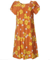 Petal Sleeves Short Hibiscus Muu Muu Dress