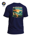 Island Dreaming Men's Cotton Hawaiian T-Shirt Navy