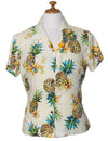 Pineapples Women's Fitted Hawaiian Shirt Women Shirts